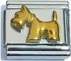 CT9378 Terrier Gold Dog Italian Charm