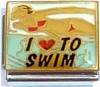 CT9383 I Love to SwimItalian Charm