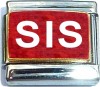 CT6408 Sis on Red Italian Charm