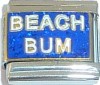 CT6474 Beach Bum on Blue Italian Charm