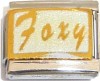 CT6557 Foxy on White with Glitter Italian Charm