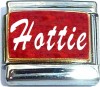 CT6562 Hottie on Red with Glitter Italian Charm