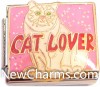 CT9457 Cat Lover on Pink Italian Charm