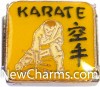 CT9485 Karate On Yellow Italian Charm