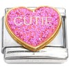 CT9839 Cutie on Pink Heart Italian Charm