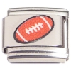 TV1007 Brown Football Sports Value Italian Charm