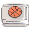 TV1018 Brown Basketball Sports Value Italian Charm