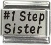 NO044 Number 1 Step Sister Laser Italian Charm