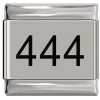 SL004 Angel Numbers 444 Repeating 4s Laser Engraved Italian Charm 