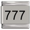 SL007 Angel Numbers 777 Repeating 7s Laser Engraved Italian Charm 
