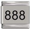 SL008 Angel Numbers 888 Repeating 8s Laser Engraved Italian Charm