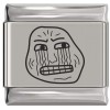 SL023 Crying Face Meme Laser Engraved Italian Charm