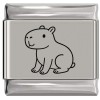 SL027 Capybara Laser Engraved Italian Charm 
