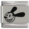 SL915 Oswald the Rabbit Cartoon Face Laser Engraved Italian Charm
