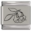 SL930 Rabbit Character Winnie the Pooh Laser Engraved Italian Charm