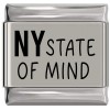 SL972 NY New York State of Mind Laser Engraved Italian Charm