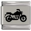 SL974 Motorcyle Riding Laser Engraved Italian Charm