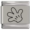 SL977 Cartoon Mouse Hand Glove Laser Engraved Italian Charm