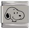 SL988 Cartoon Dog Smiling Laser Engraved Italian Charm