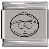 SL997 Cartoon Cartman Funny Face Laser Engraved Italian Charm