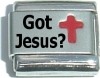 CR004 Got Jesus? Red Cross Laser Italian Charm