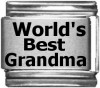 SL183 World's Best Grandma Laser Italian Charm