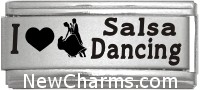 SS751 I Love Salsa Dancing Superlink Laser Italian Charm