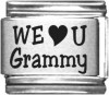 WH021 We Love You Grammy Laser Italian Charm