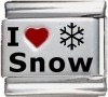 I Love Snow Italian Charm 