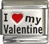 I Love my Valentine Italian Charm 