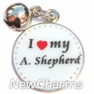 JR109 I Love My American Shepherd ORing Charm