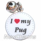 JR151 I Love My Pug ORing Charm