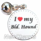 JR159 I Love My Blood Hound ORing Charm