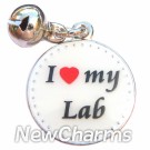 JR161 I Love My Lab ORing Charm