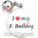 JR165 I Love My French Bulldog ORing Charm