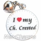 JR187 I Love My Chinese Crested ORing Charm