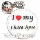 JR191 I Love My Lhasa Apso ORing Charm