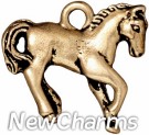 JT152 Gold Horse O-Ring Charm 