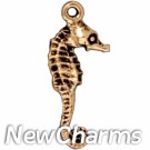 JT168 Gold Seahorse O-Ring Charm 