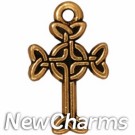 JT176 Gold Celtic Cross O-Ring Charm 