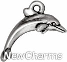 JT195 Silver Dolphin O-Ring Charm 