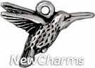 JT199 Silver Hummingbird O-Ring Charm 