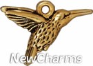 JT200 Gold Hummingbird O-Ring Charm 