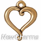 JT230 Gold Jubilee Open Heart O-Ring Charm 