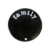 DA936 Family Plate in Black for 25mm Locket