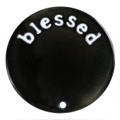 DA949 Blessed Plate in Black for 30mm Locket