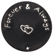 DA955 Forever and Always Plate in Black for 30mm Locket