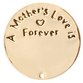 DA966 Mothers Love Is Forever in Gold for 30mm Locket