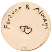 DA970 Forever and Always in Gold for 30mm Locket
