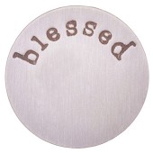 DA983 Blessed Plate in Silver for 30mm Locket